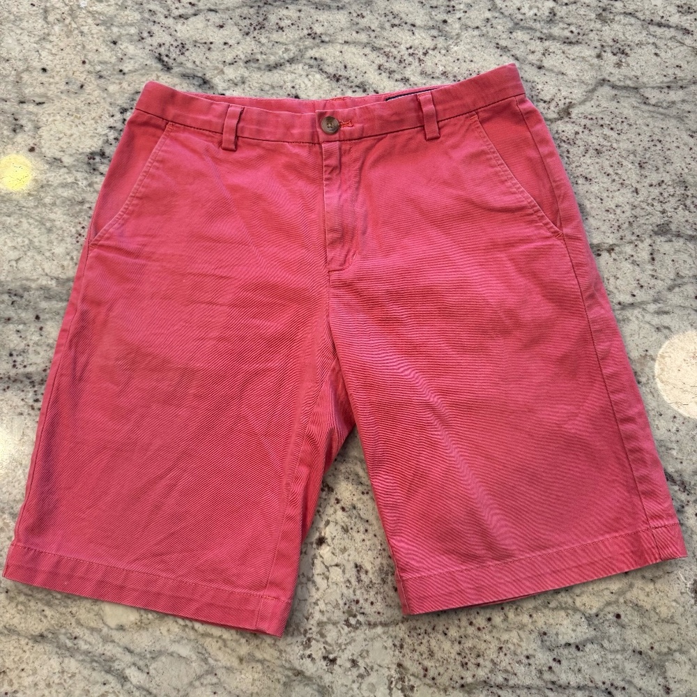 Vineyard Vines Boy's Stretch Breaker Salmon Shorts 9" - Waist Size 18